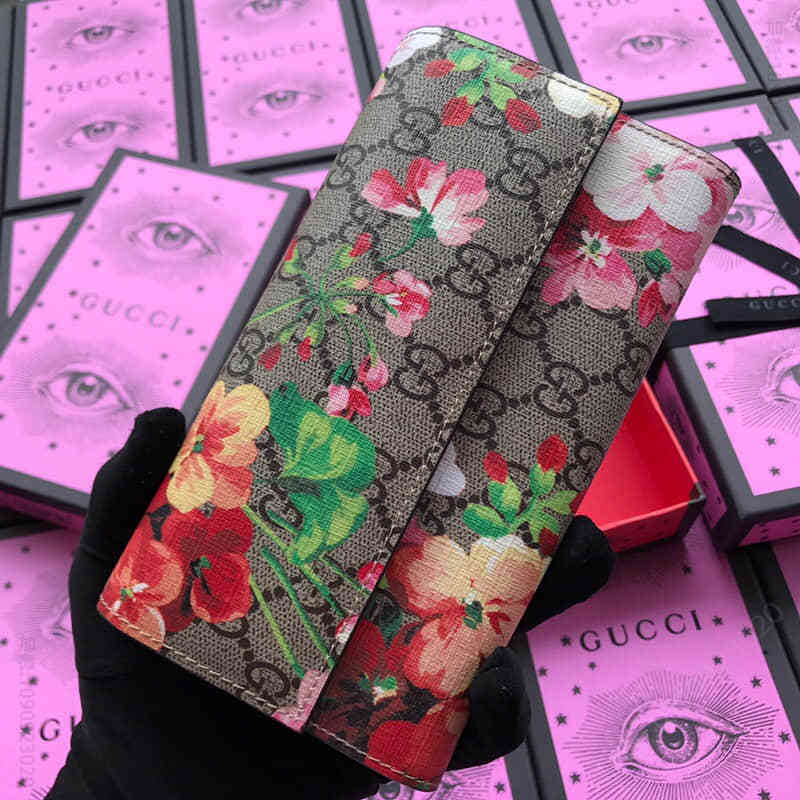Gucci古驰/404070红花深粉皮