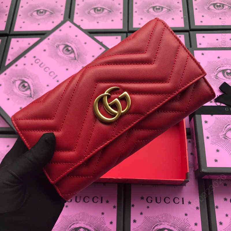 Gucci古驰/443436大红全皮