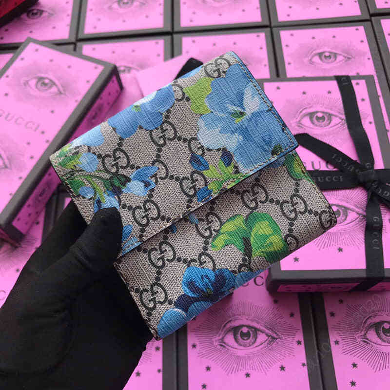 Gucci古驰/410071蓝花红皮