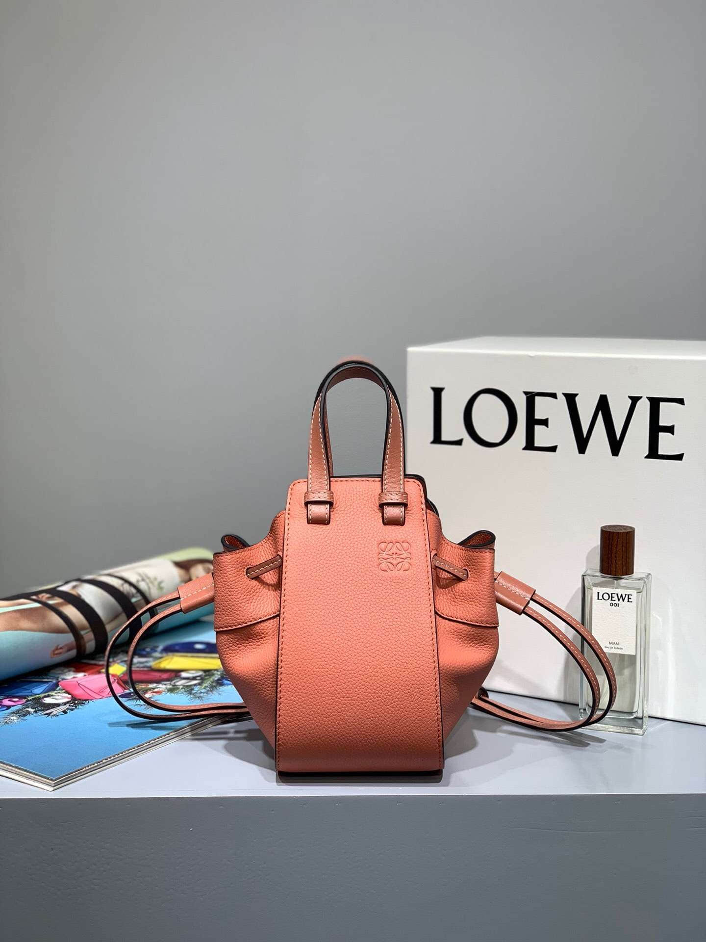 Loewe/罗意威 龙虾粉 Mini Hammock Dw Bag迷你吊床包