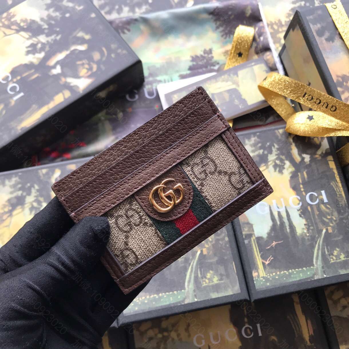 Gucci古驰/523159pvc啡