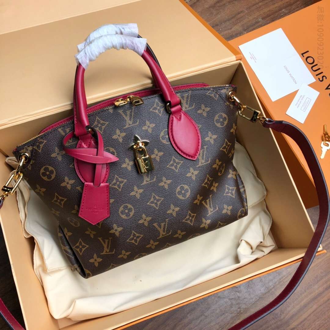 高仿LV女士手提包 LV FLOWER BB 拉链 TOTE 手袋 M44350 高仿LV价格 M44350
