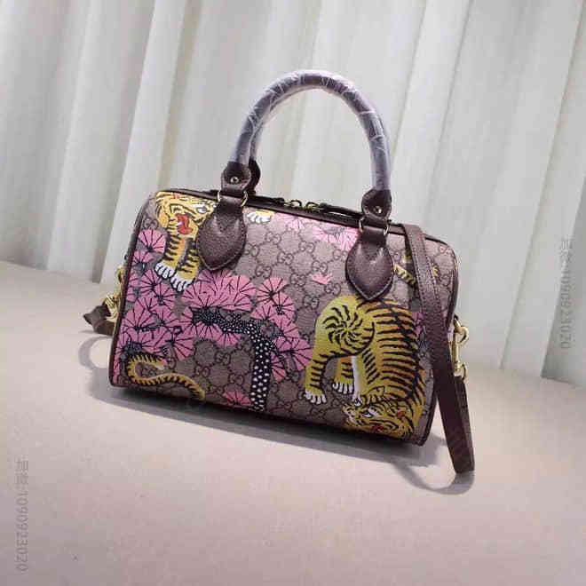 Gucci古驰 新款专柜品质 原单品质 409529粉花/老虎 专柜品质女包...