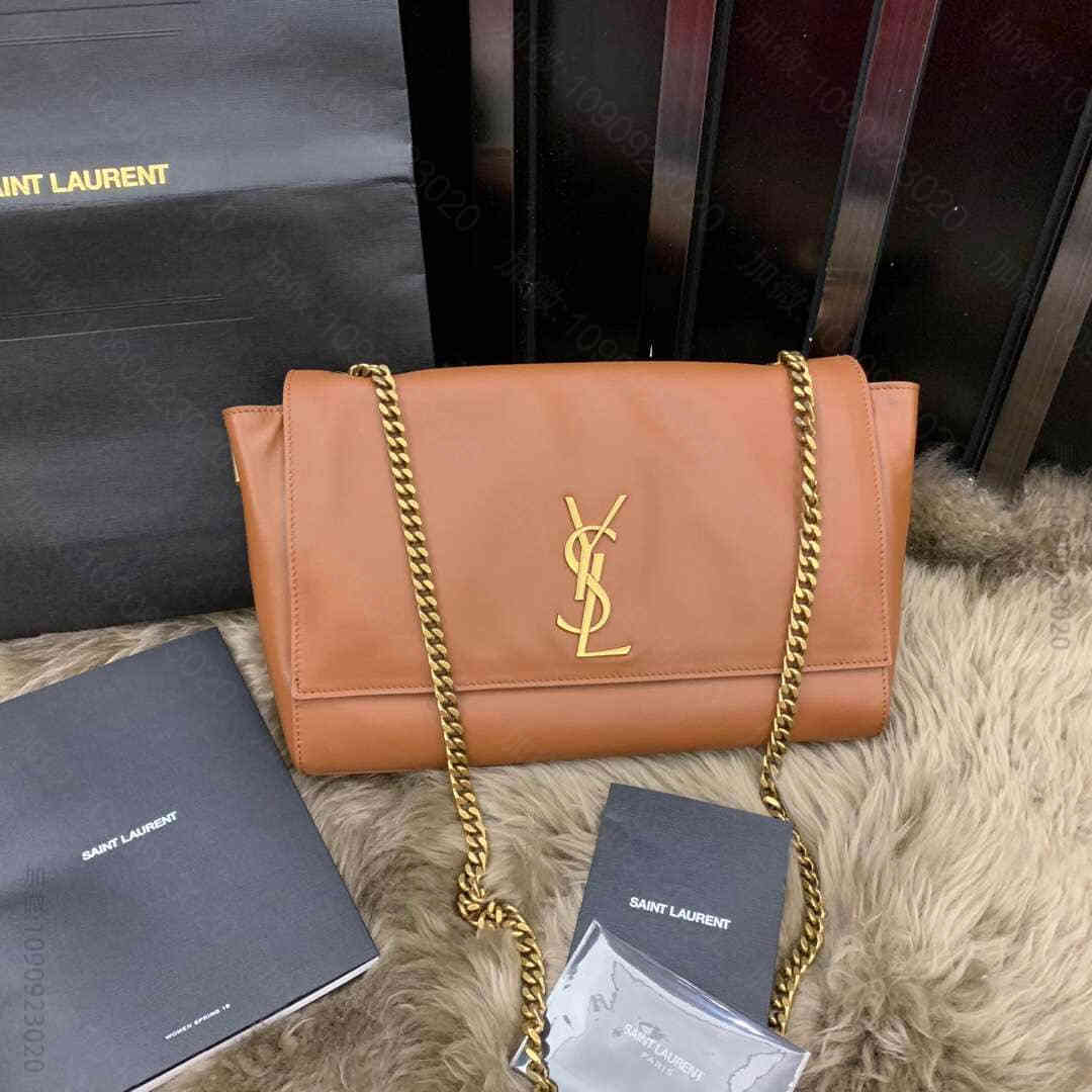 Ysl/圣罗兰 KATE 中号正反两用麂皮光面皮包 553804