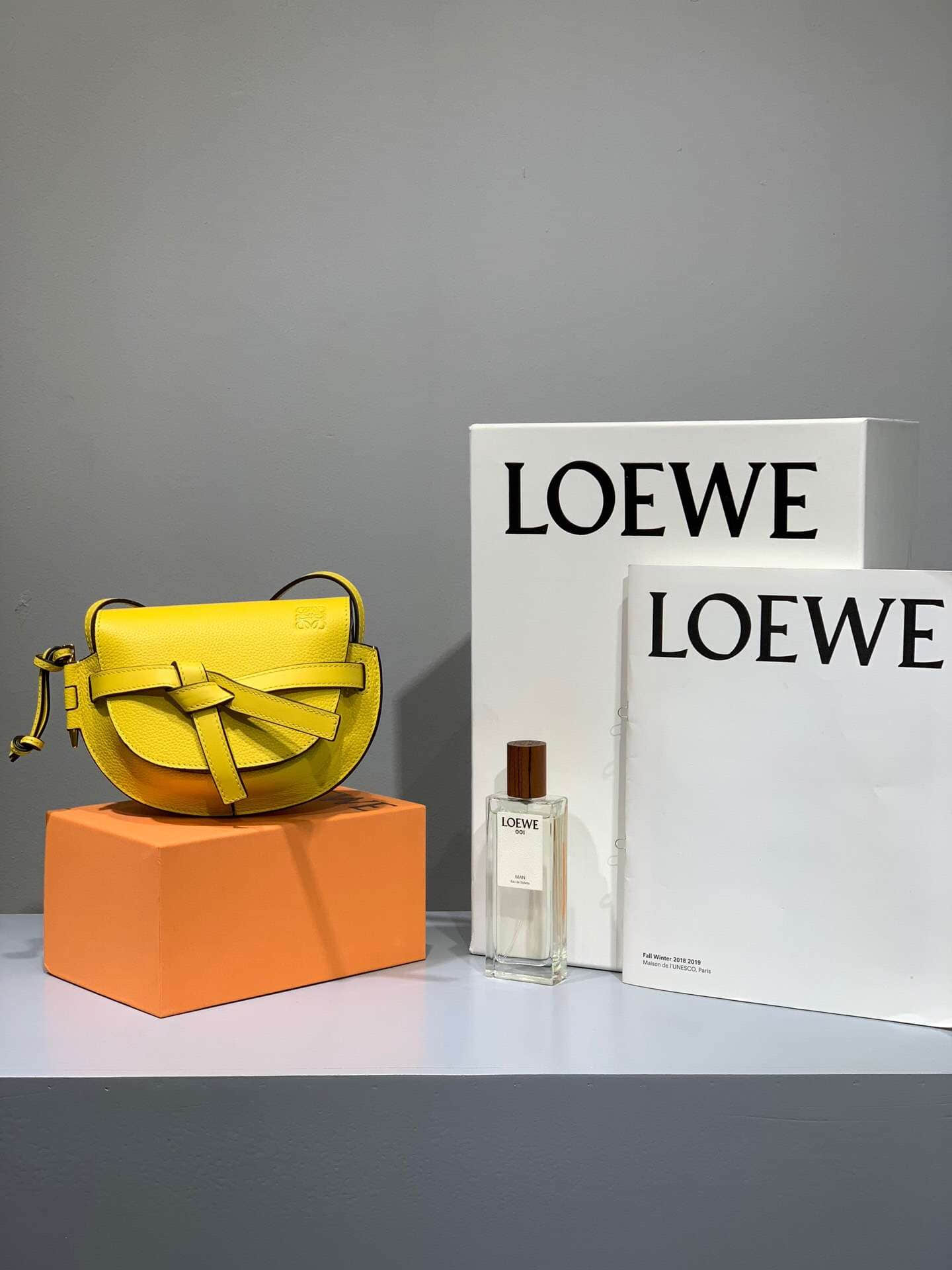 Loewe/罗意威 柠檬黄 Mini Gate 迷你马鞍包