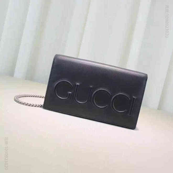 Gucci古驰 421850 新款流动链条包 浮雕标志 顺滑、经典皮革