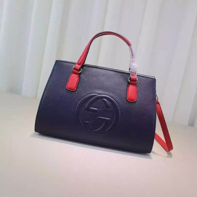 Gucci古驰 431571 新款 专柜品质 浮雕互扣式双简约的手提包