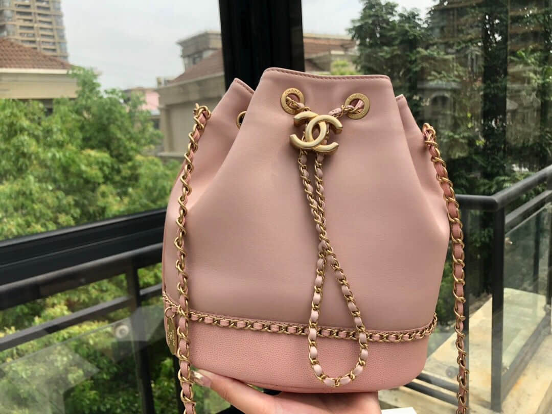 Chanel/香奈儿 2023春夏新款 粉色水桶包