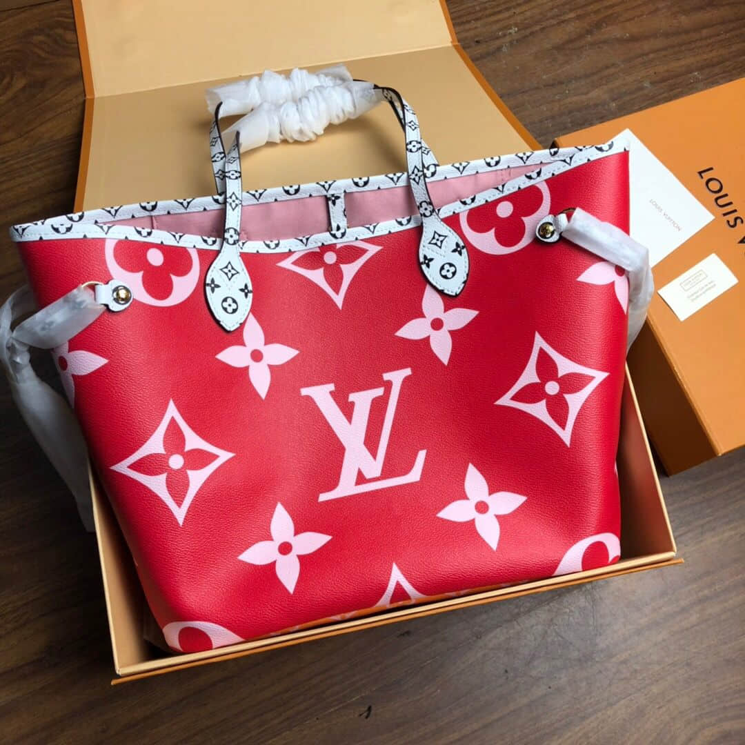 LV女士购物袋 LV 2023夏季新款Neverfull中号购物袋 M44567 高仿LV购物袋 