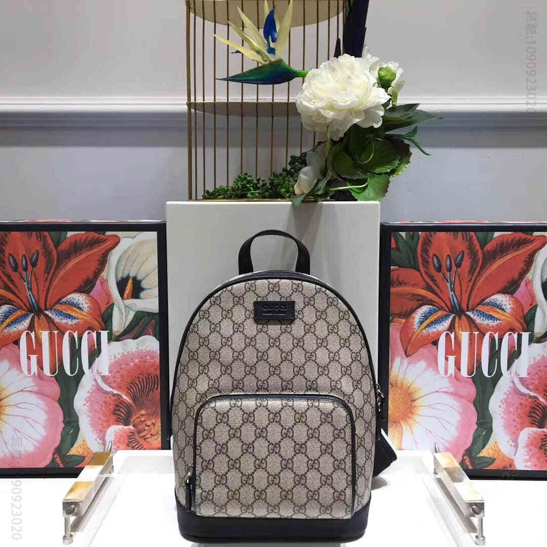 Gucci古驰/小号 GG Supreme高级人造帆布背包 429020