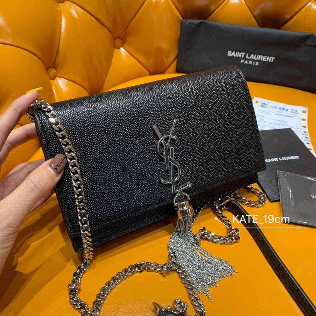 YSL MONOGRAM KATE 流苏链条包 452159鱼子酱