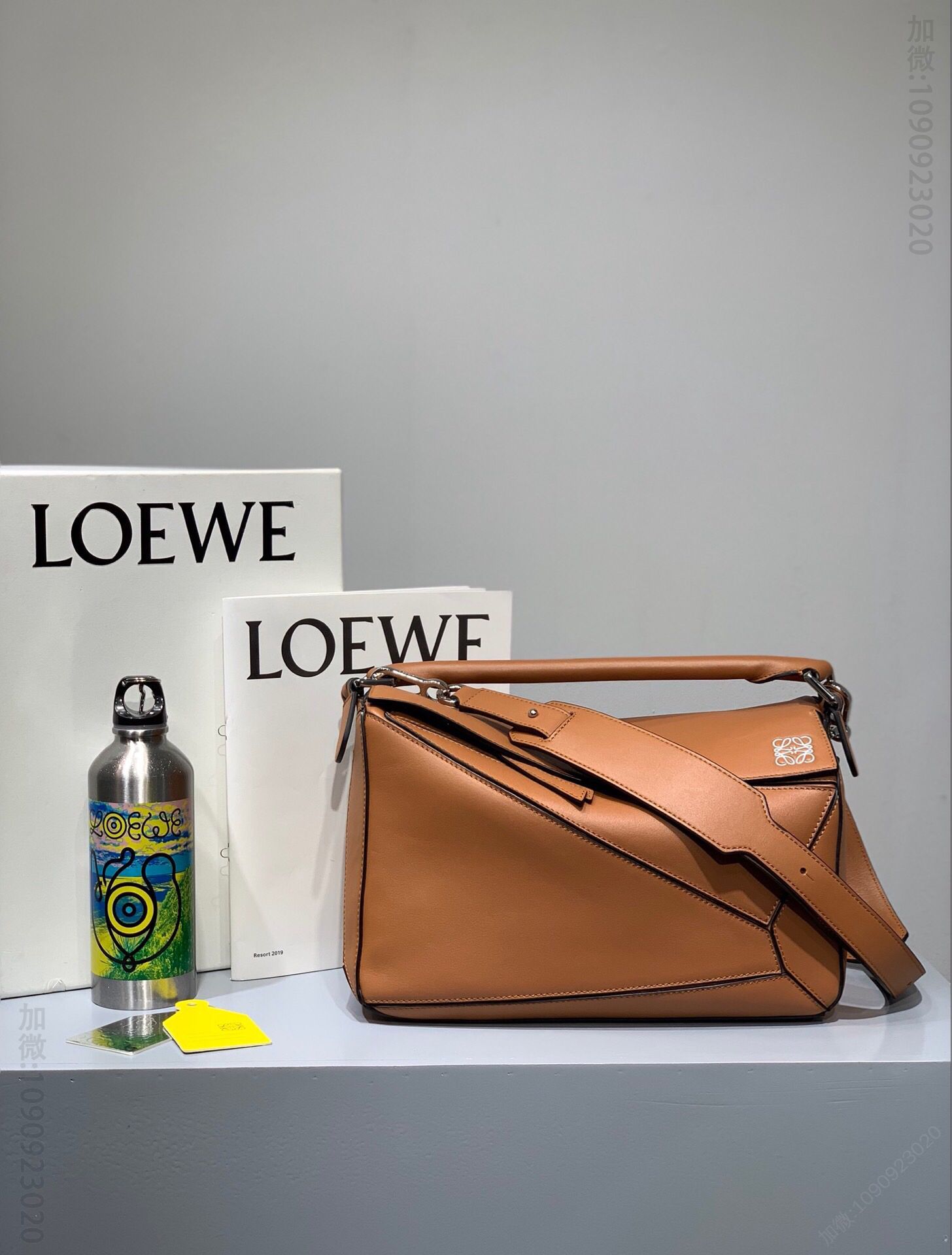 LOEWE/罗意威 焦糖色Puzzle29cm中号几何包