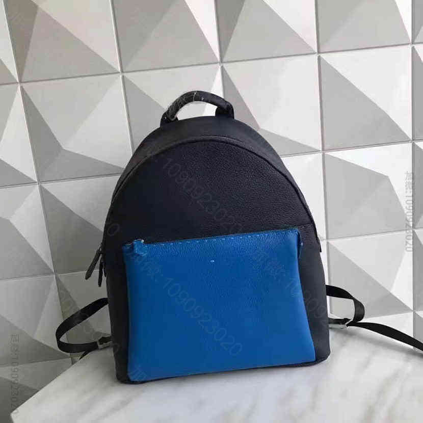 芬迪女士双肩包 香港专柜同款 芬迪FENDI 257S 拼色BAG BUGS图案 小牛皮双肩背包 