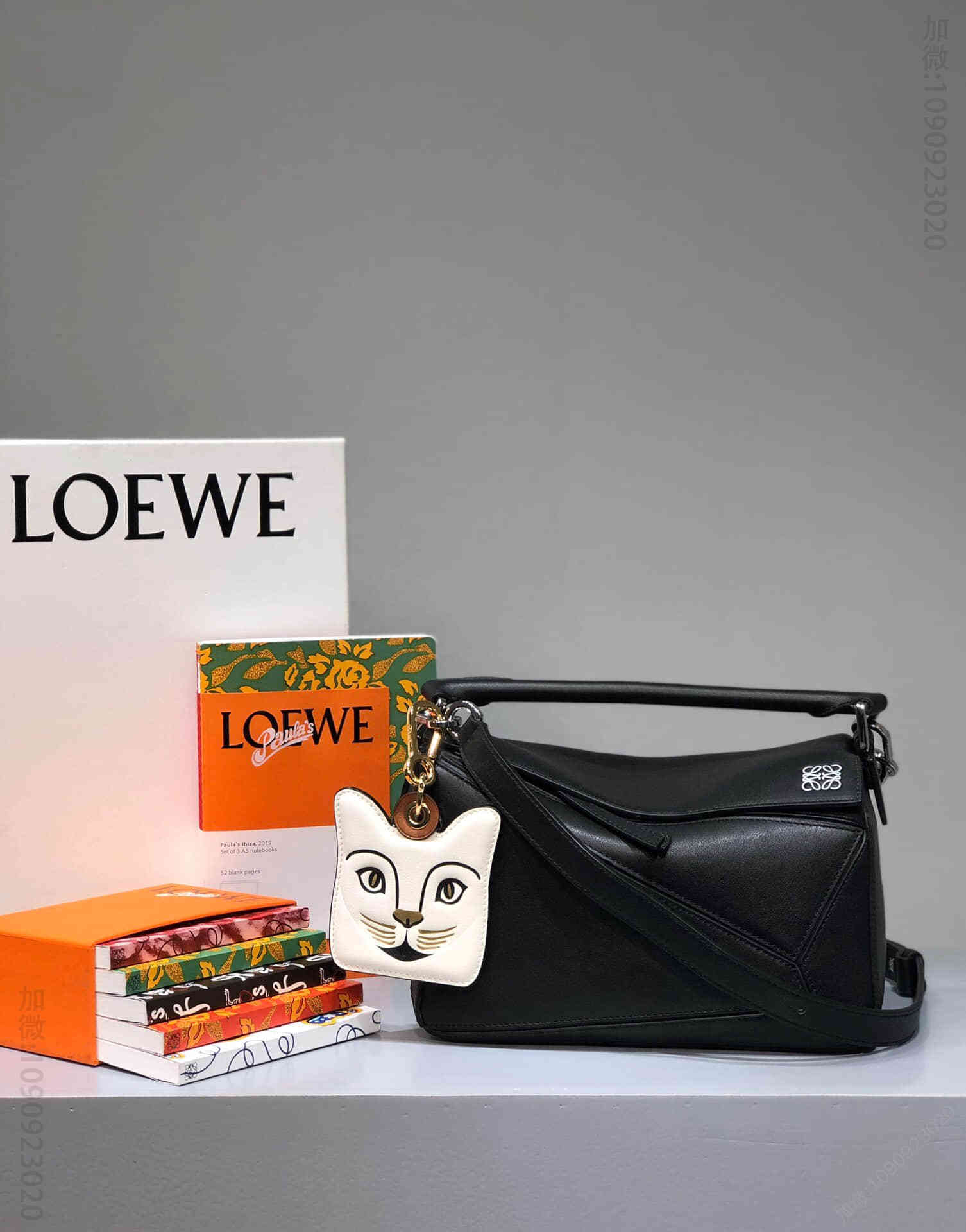 Loewe/罗意威 黑色Puzzle24cm小号几何包