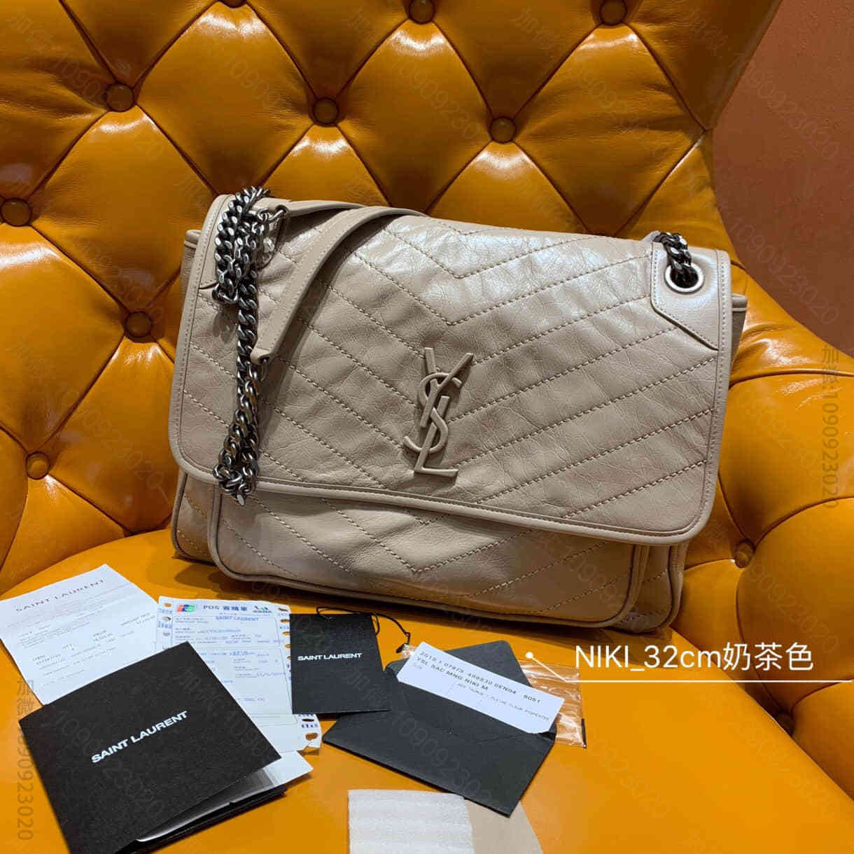 YSL/圣罗兰 NIKI_奶茶色大号 498830