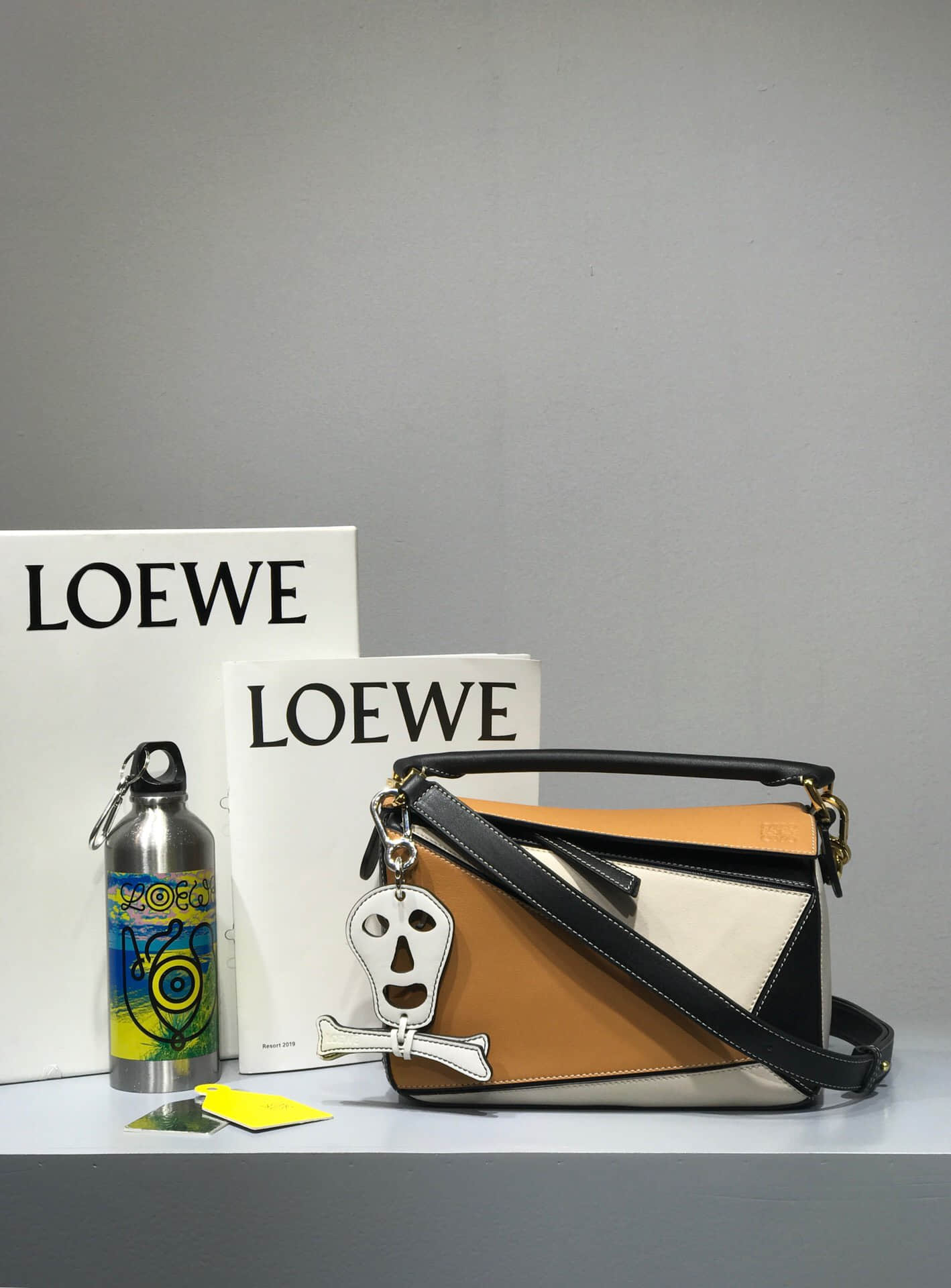 Loewe/罗意威 蜡黄拼 Puzzle24cm小号几何包