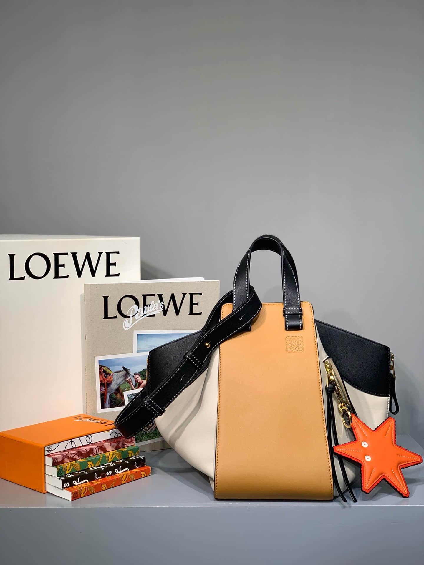 Loewe/罗意威 蜡黄拼 Hammock bag中号吊床包