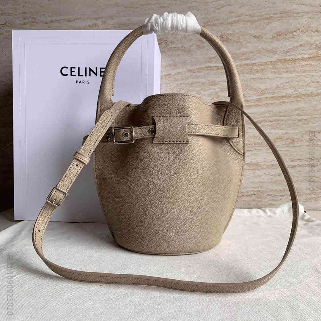 CELINE/赛琳 BIG BAG BUCKET NANO柔软粒面小牛皮水桶...