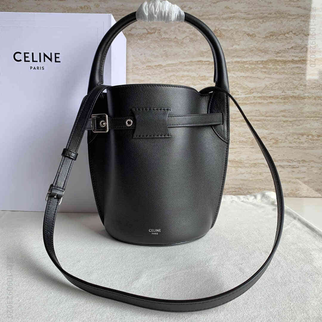 CELINE/赛琳 BIG BAG NANO 光滑小牛皮水桶包 187243黑色