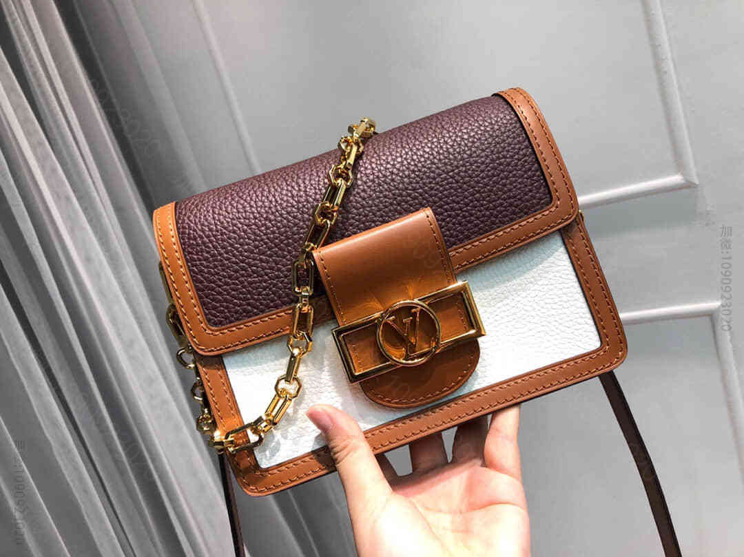 LV M53806 MINI DAUPHINE拼色单肩邮差包斜挎女包