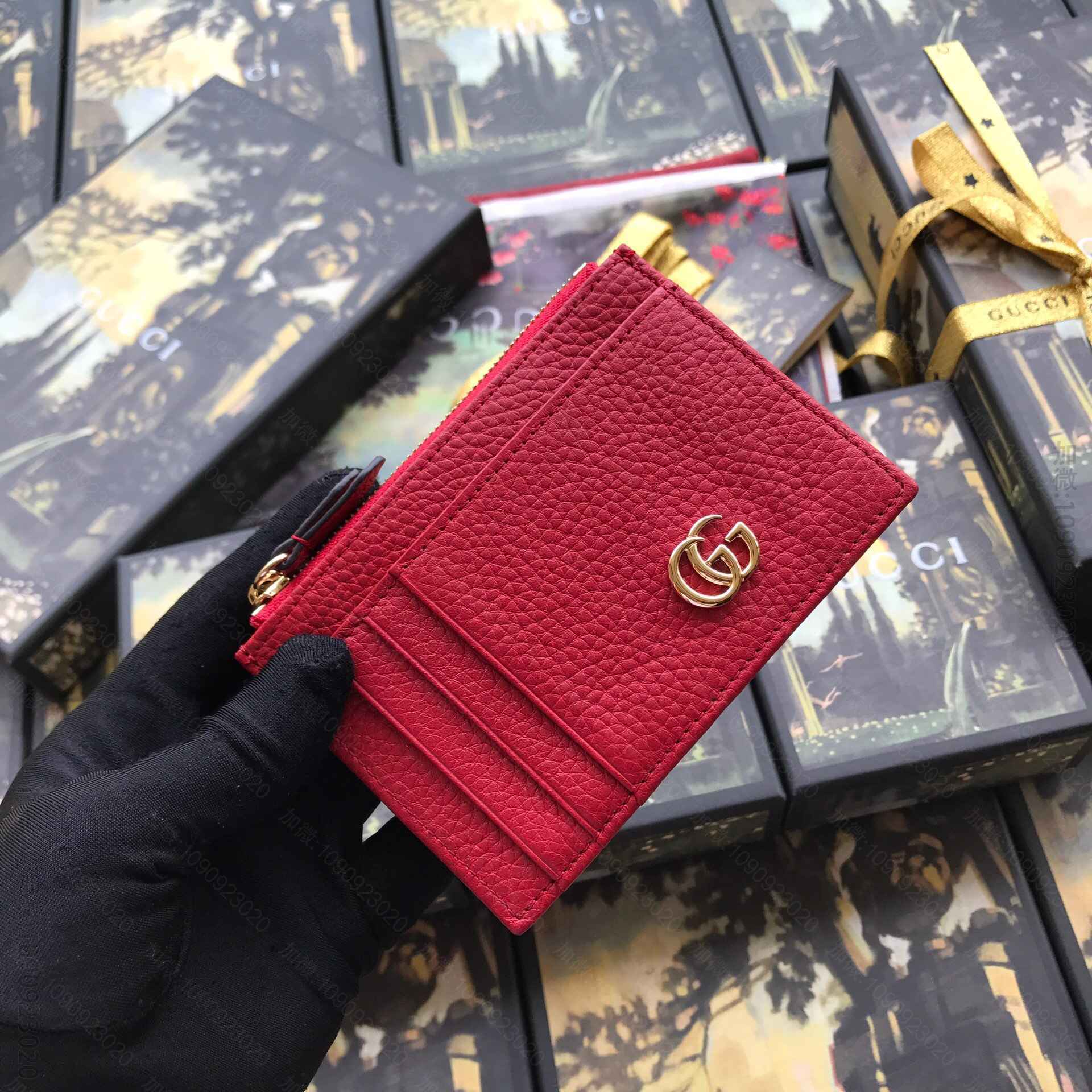 高仿古驰女士卡包 奢侈品牌古驰卡包 Gucci GG Marmont 系列卡包 574804 古驰女士卡包 