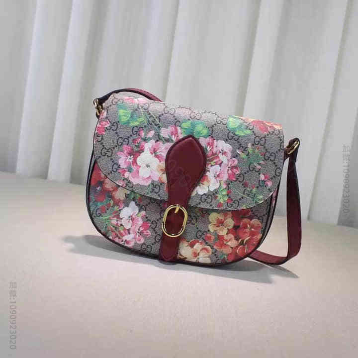 Gucci古驰 /16秋冬新款单肩斜挎女包 432150 G 玫瑰红