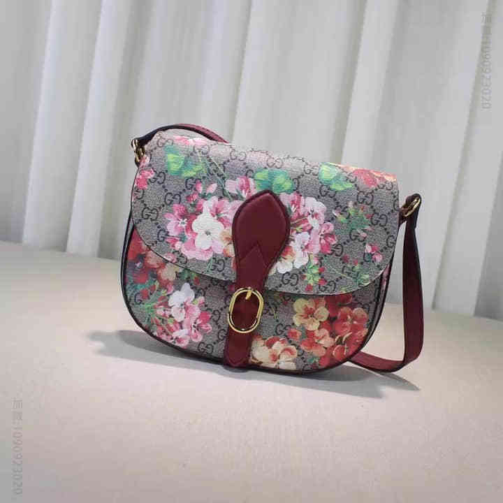 Gucci古驰 /16秋冬新款单肩斜挎女包 432150 G 玫瑰红
