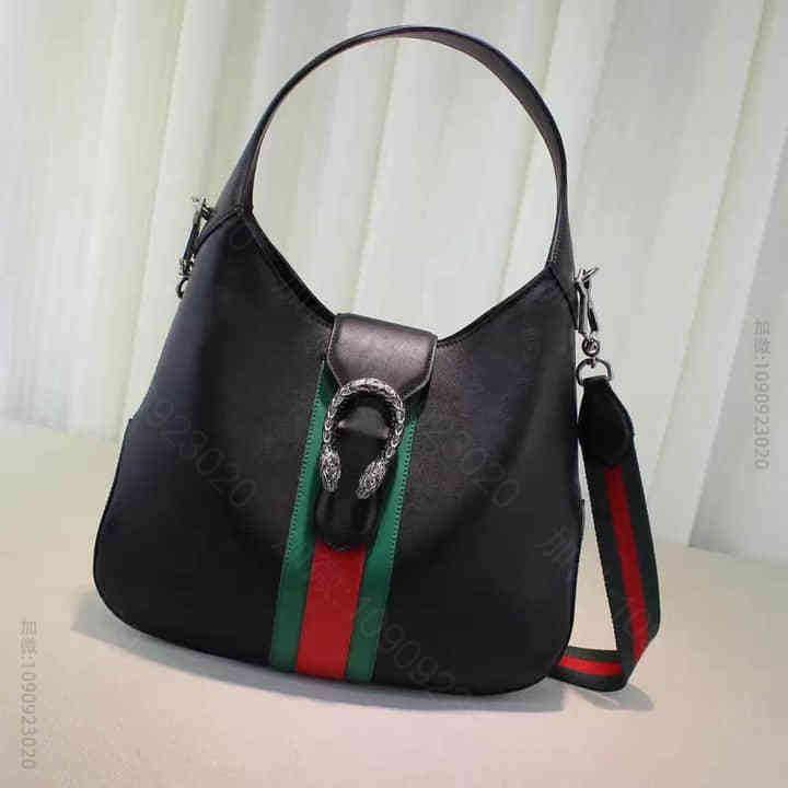 Gucci古驰 /女包单肩包 经典款新月包 446687黑色 G