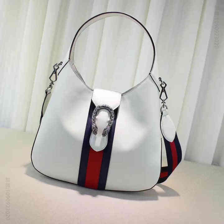 Gucci古驰 /女包单肩包 经典款新月包 446687白色 G
