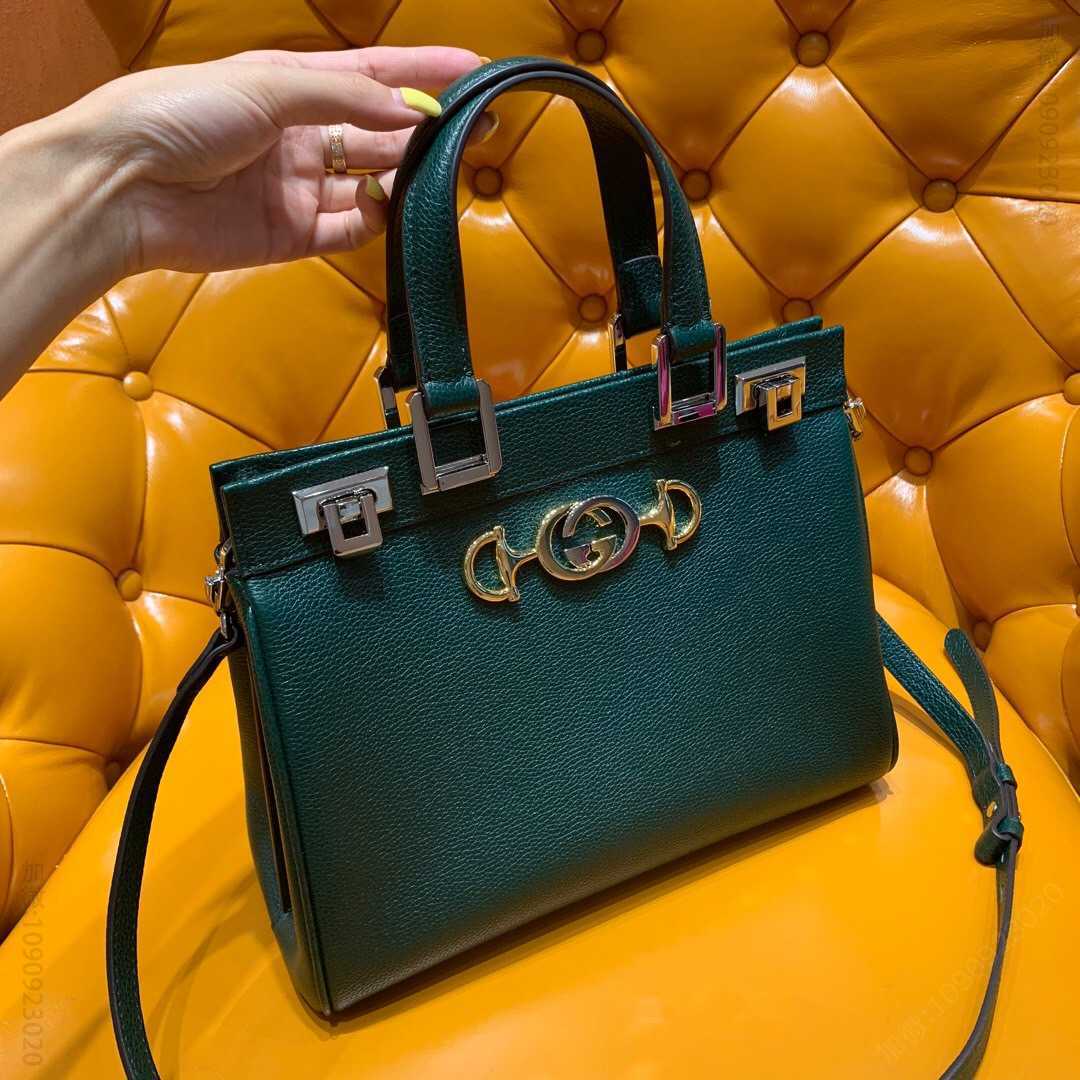 Gucci古驰 Zumi系列小号手提包 569712祖母绿