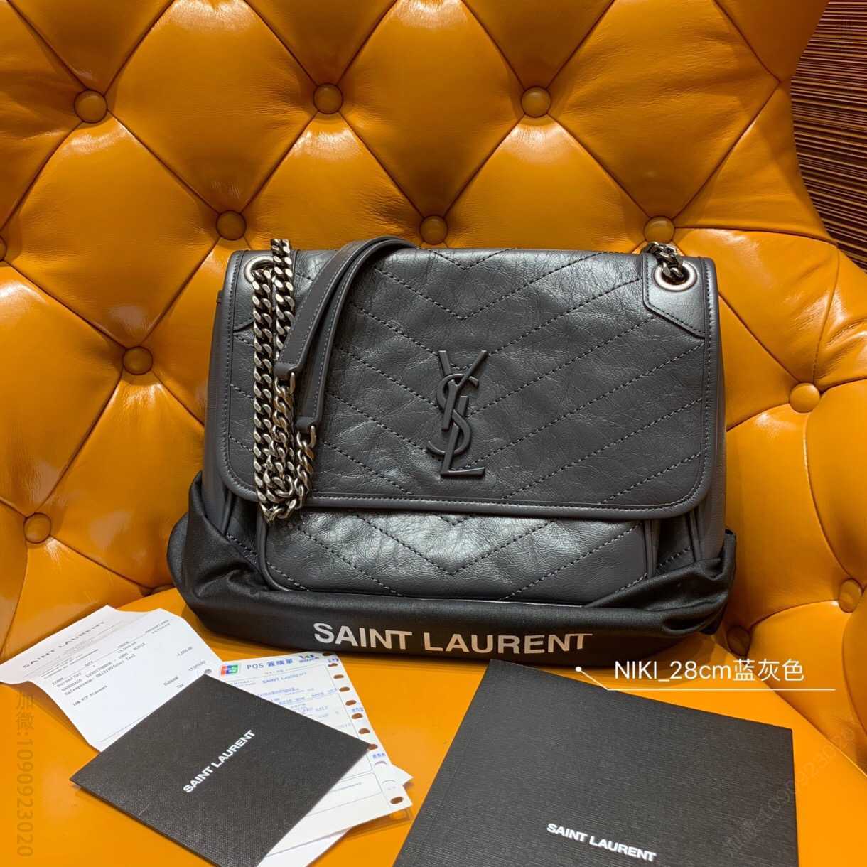 YSL/圣罗兰 NIKI_蓝灰色中号 498894