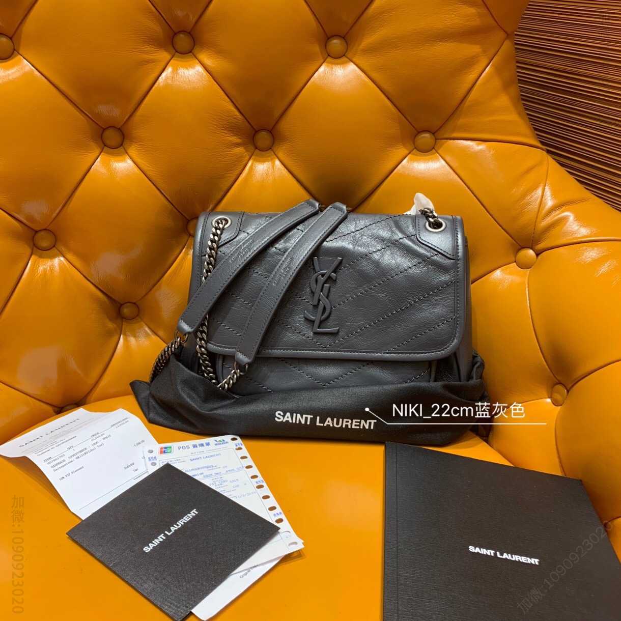 YSL/圣罗兰 NIKI_蓝灰色小号22CM 533037