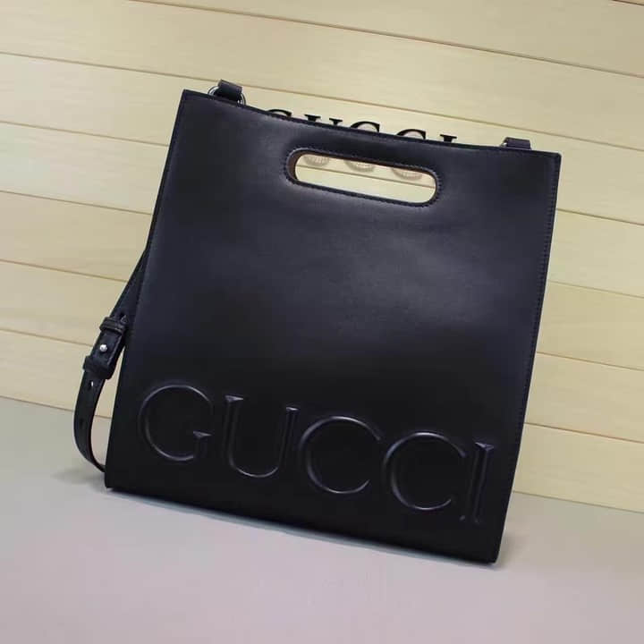 Gucci古驰 代购新款小号购物袋配以浮雕 409380克色