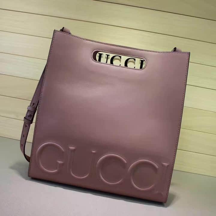 Gucci古驰 原单2016新款女包时尚真皮手提包 409378裸粉