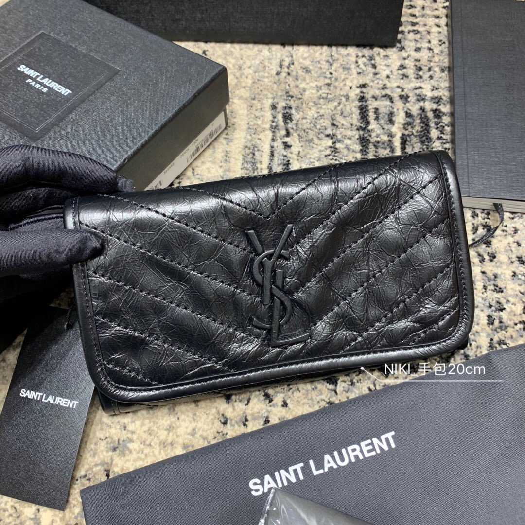 YSL/圣罗兰 NIKI 大号复古褶皱钱包/手拿包 583552