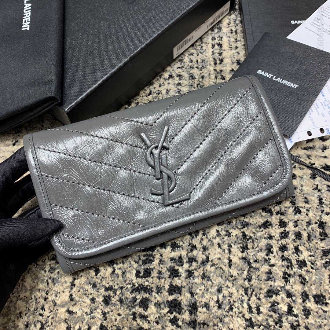 YSL/圣罗兰 NIKI 大号复古褶皱钱包/手拿包 583552