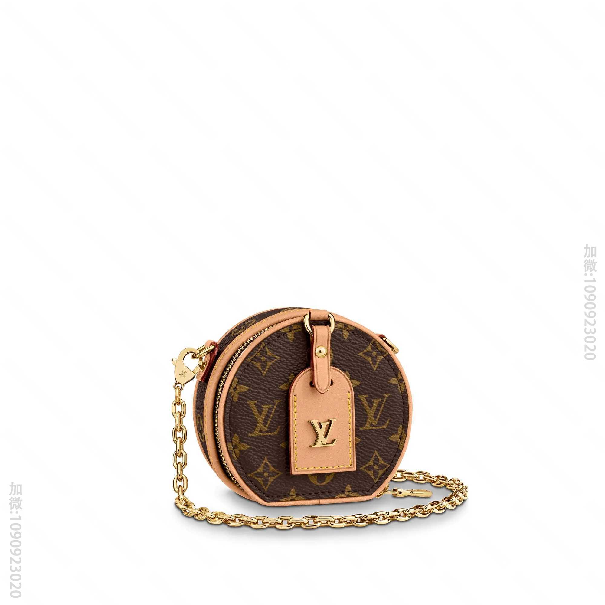 LV M68570 BOITE CHAPEAU 老花圆饼链条包