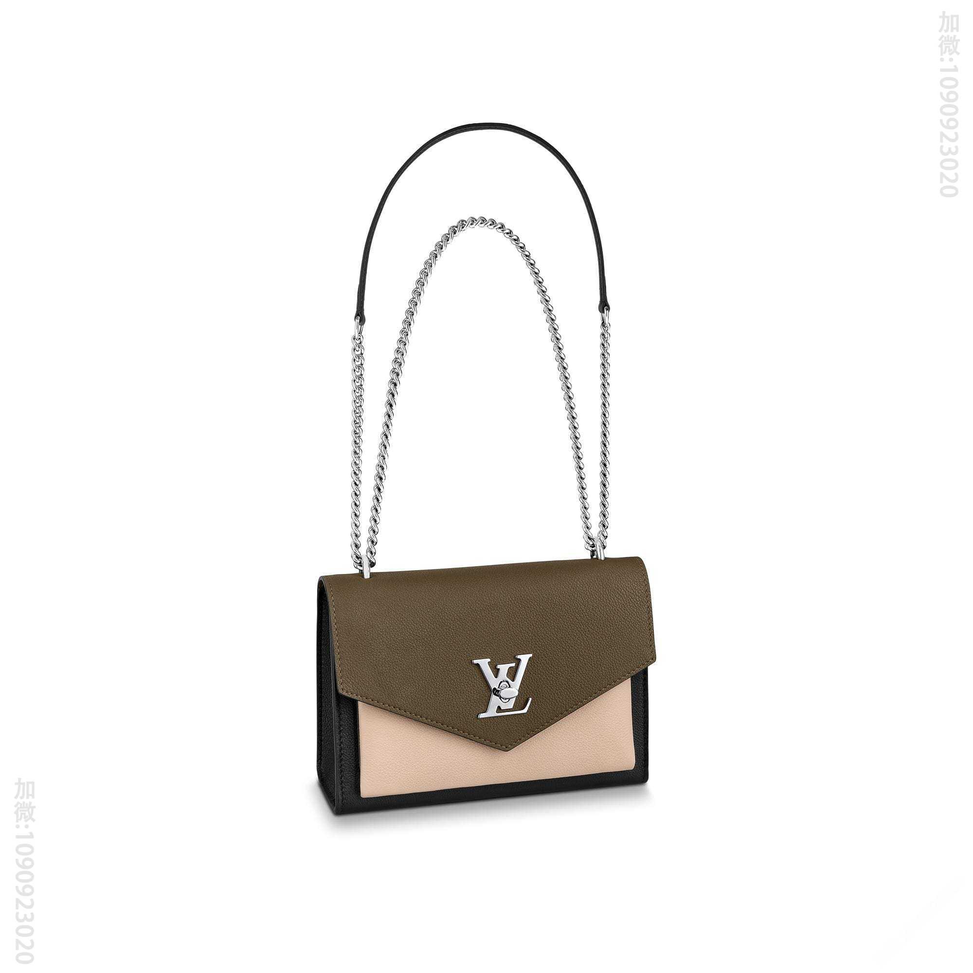 LV M55522 Mylockme BB 手袋 牛皮拼色链条包
