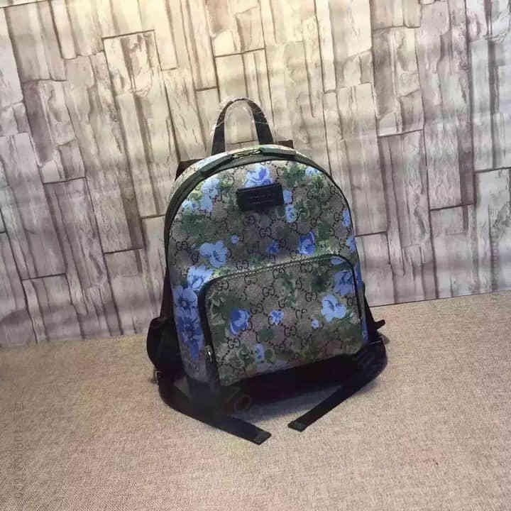 Gucci古驰/女士双肩包 拉链 印花 时尚 427631绿花