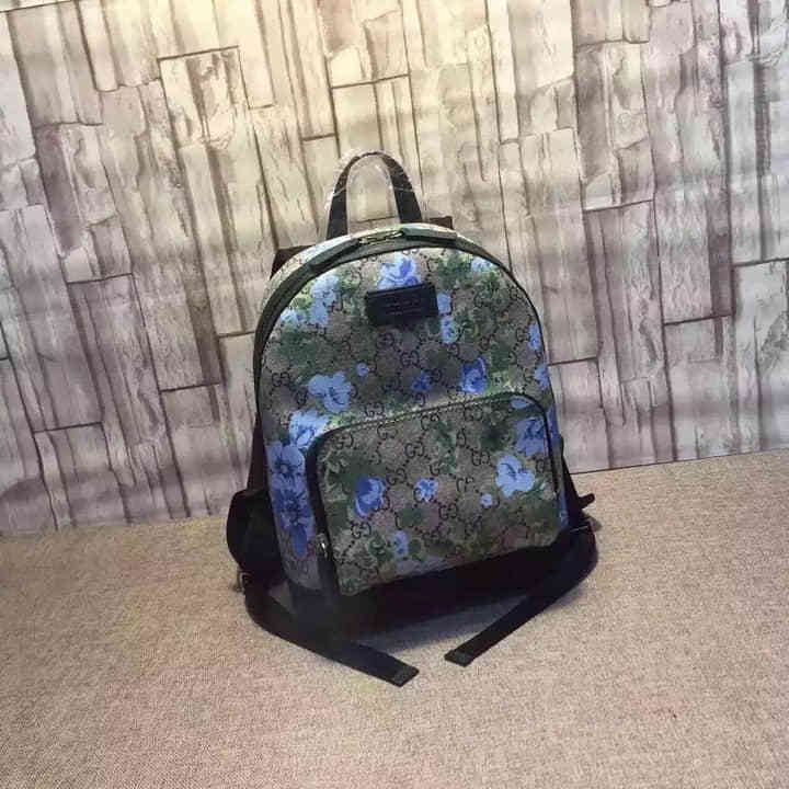Gucci古驰/女士双肩包 拉链 印花 时尚 427631绿花