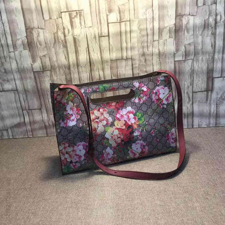 Gucci古驰 顶级原板皮 PVC XL GG 高级购物袋 414479玫瑰...