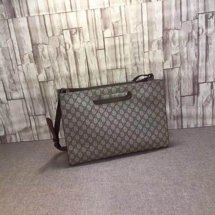 Gucci古驰 顶级原板皮 PVC XL GG 高级购物袋 414479啡P...