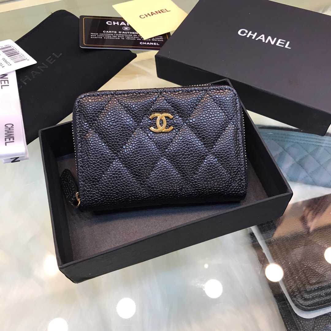 奢侈品牌香奈儿卡包 Chanel/香奈儿 经典cf拉链卡包 A69271S 