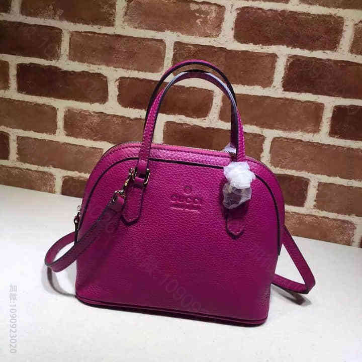 Gucci古驰 现货/手提斜挎迷你女包贝壳包 341504艳紫色