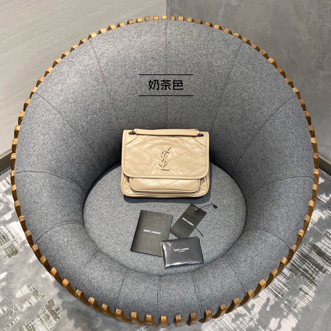 YSL/圣罗兰 NIKI奶茶色小号单肩斜挎包 533037