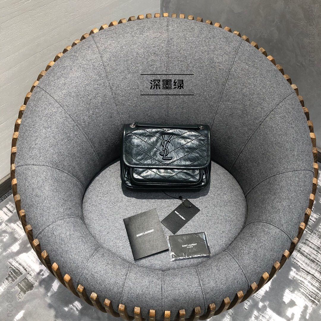 YSL/圣罗兰 NIKI深墨绿小号单肩斜挎包 533037
