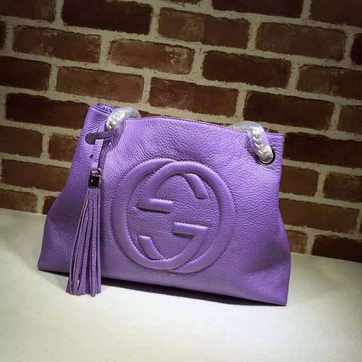 Gucci古驰 原单 2014新款女包/手提包 308982顶级珠光紫