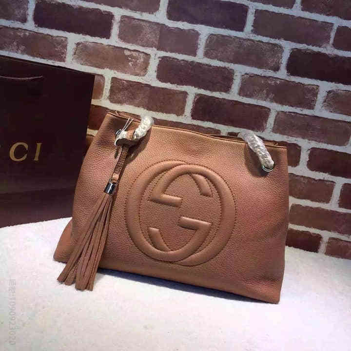 Gucci古驰 香港代购 2014新款女包/手提包 308982棕色