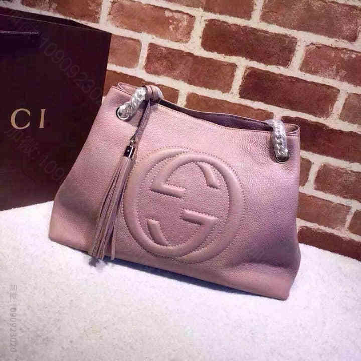 Gucci古驰 海外原单 爆款顶级原板女包/手提包 308982裸粉