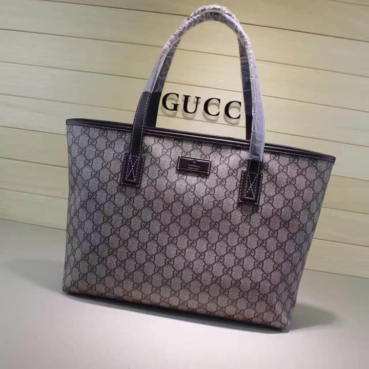 Gucci古驰 官网/欧洲代购女士购物袋 帆布 时尚 211137啡